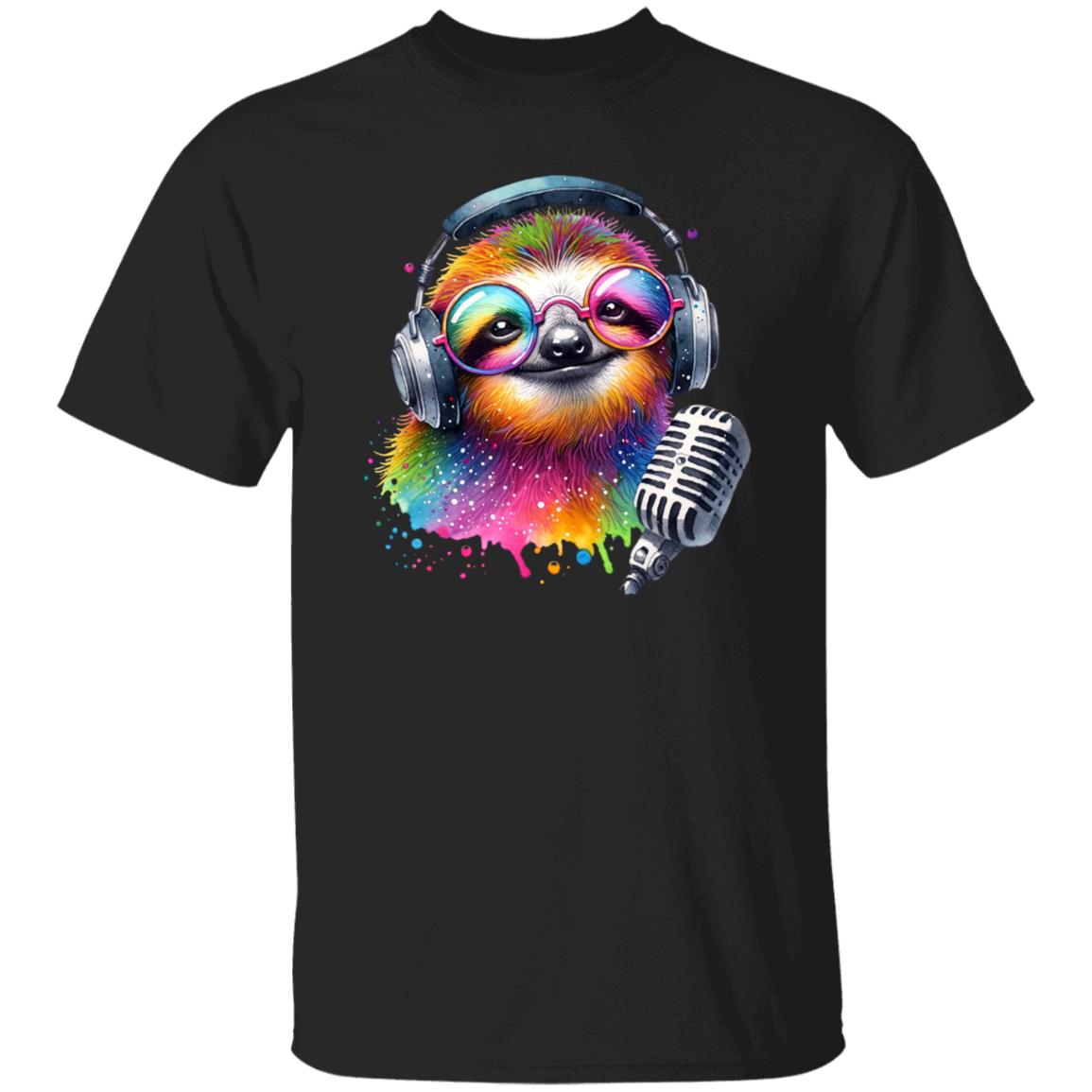 Sloth singer Unisex T-Shirt vocal instructor graduation gift musician tee Black Navy Dark Heather-Family-Gift-Planet