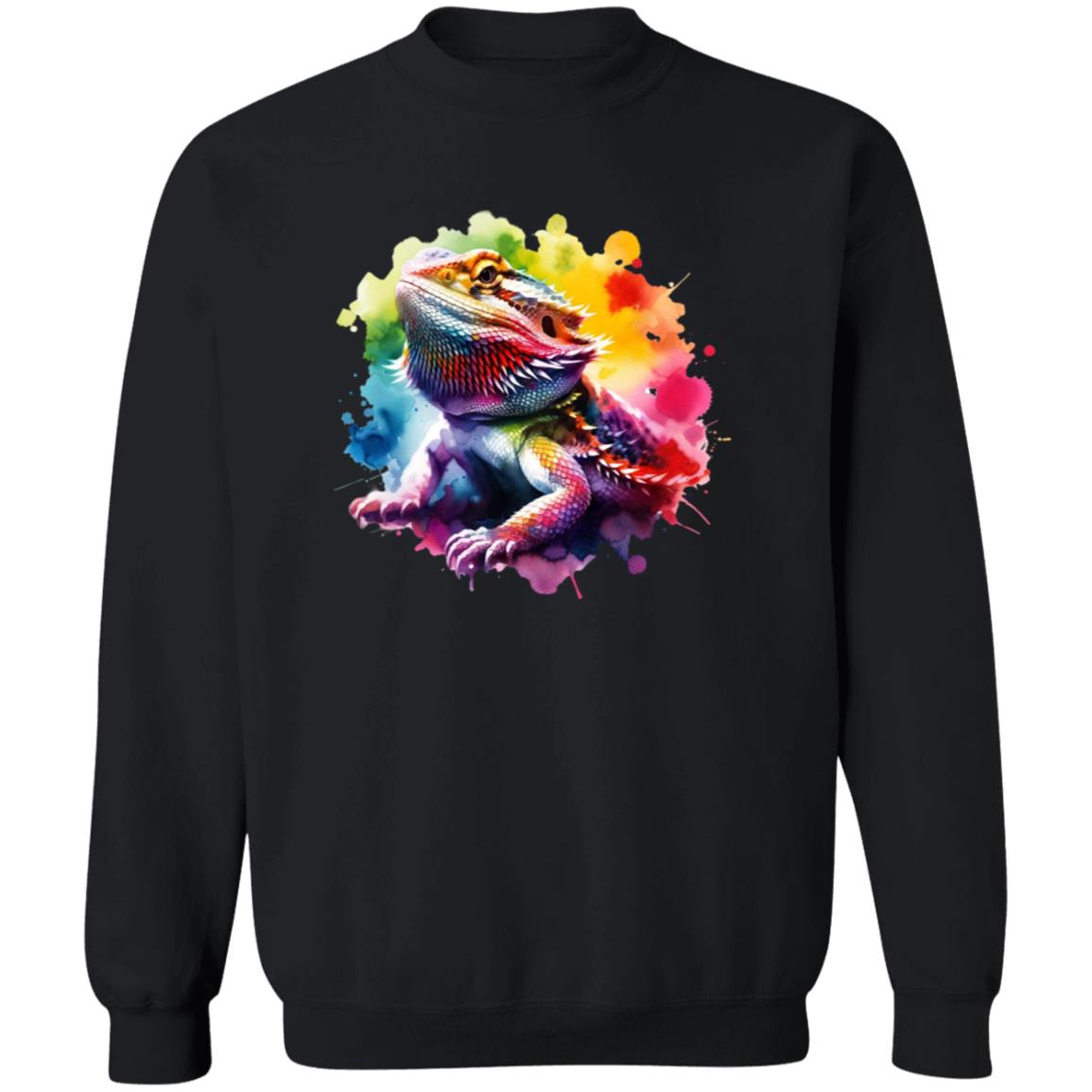 Bearded Dragon mom Color Splash Unisex Sweatshirt Black Navy Dark Heather-Family-Gift-Planet