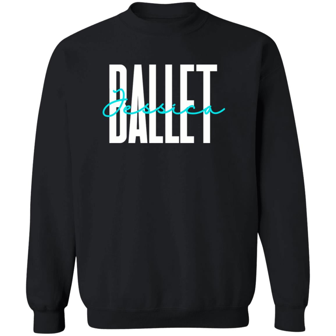 Personalized Ballet Unisex Sweatshirt Custom name ballerina Sand Black Dark Heather-Family-Gift-Planet