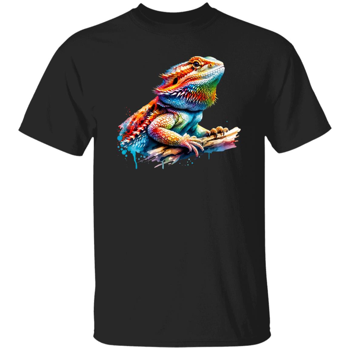 Colorful Bearded Dragon mama Unisex T-shirt Black Navy Dark Heather-Family-Gift-Planet