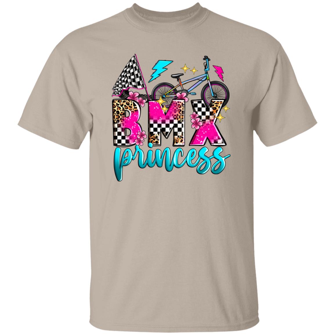 BMX Princess T-Shirt Bicycle race princess Unisex tee Sand White Sport Grey-Family-Gift-Planet