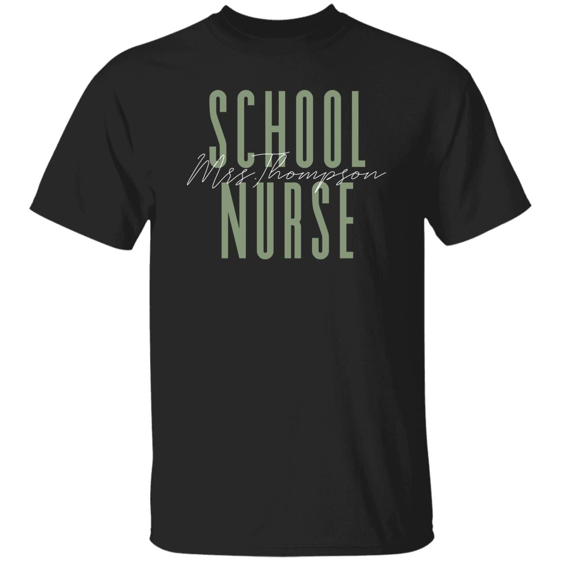 School Nurse T-Shirt gift Back to School Customized Unisex tee Black Navy Dark Heather-Family-Gift-Planet