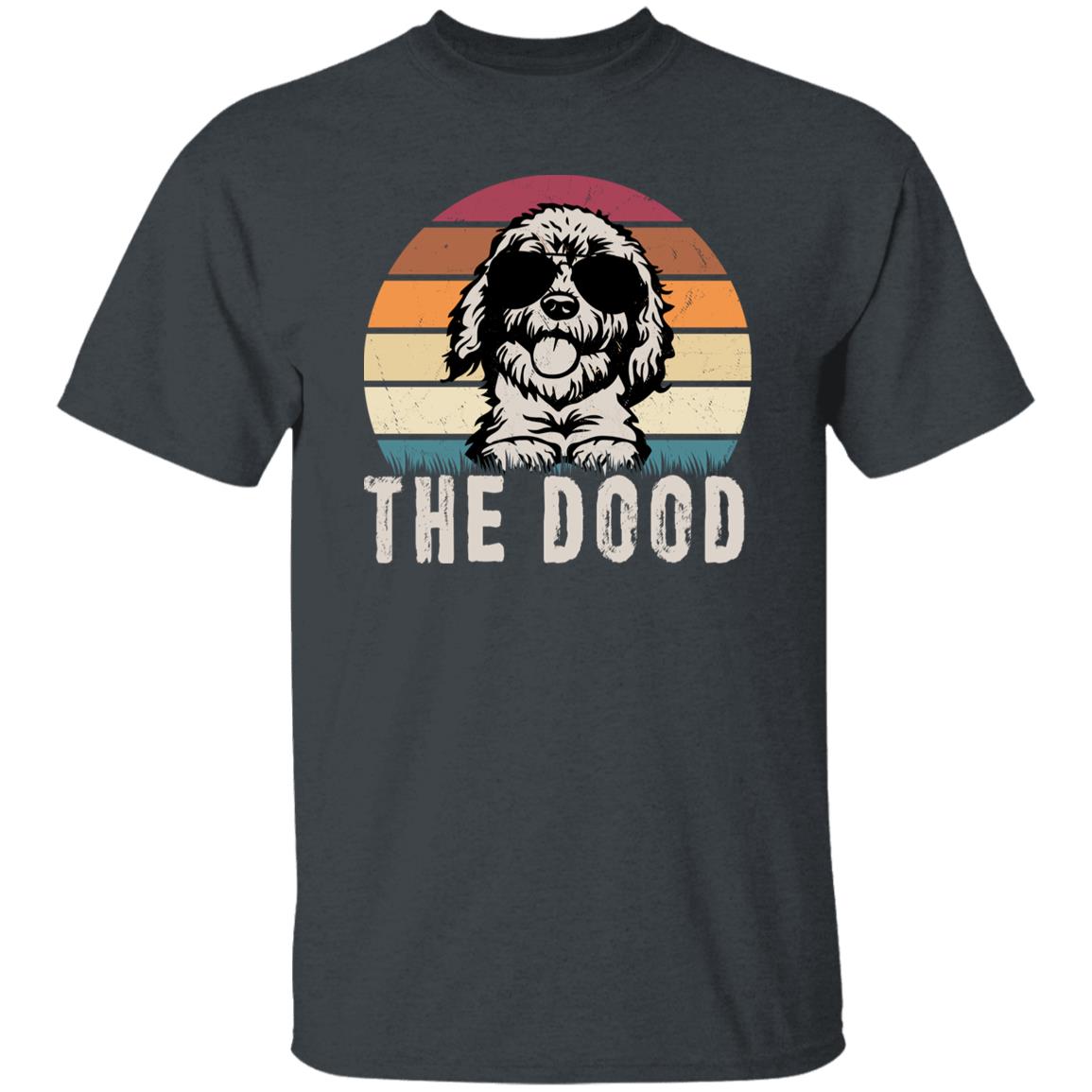 The Dood T-Shirt gift Retro Dood Dog owner Unisex Tee Black Navy Dark Heather-Dark Heather-Family-Gift-Planet