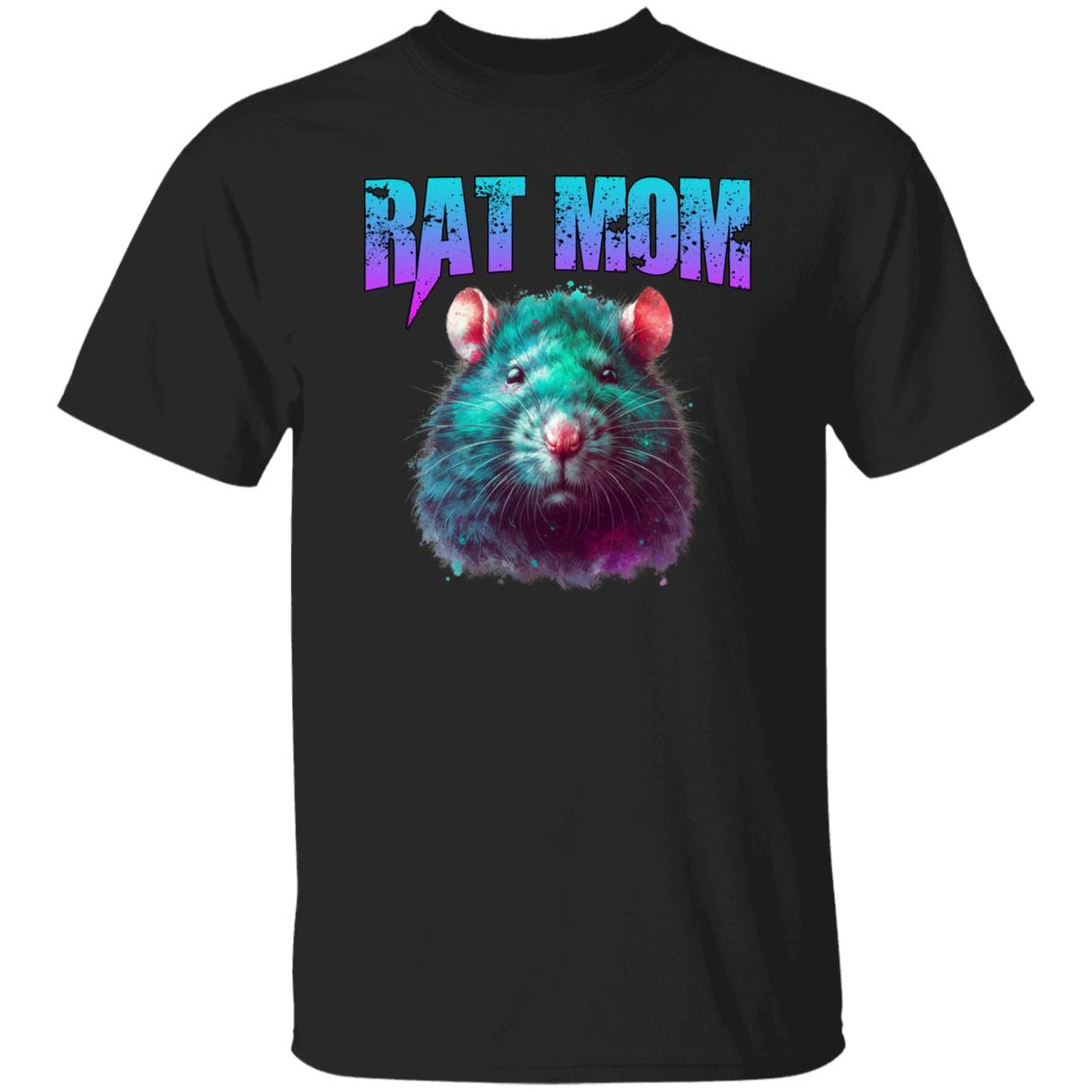 Rat mom T-Shirt Rat owner rat girl Unisex tee Black Navy Dark Heather-Family-Gift-Planet