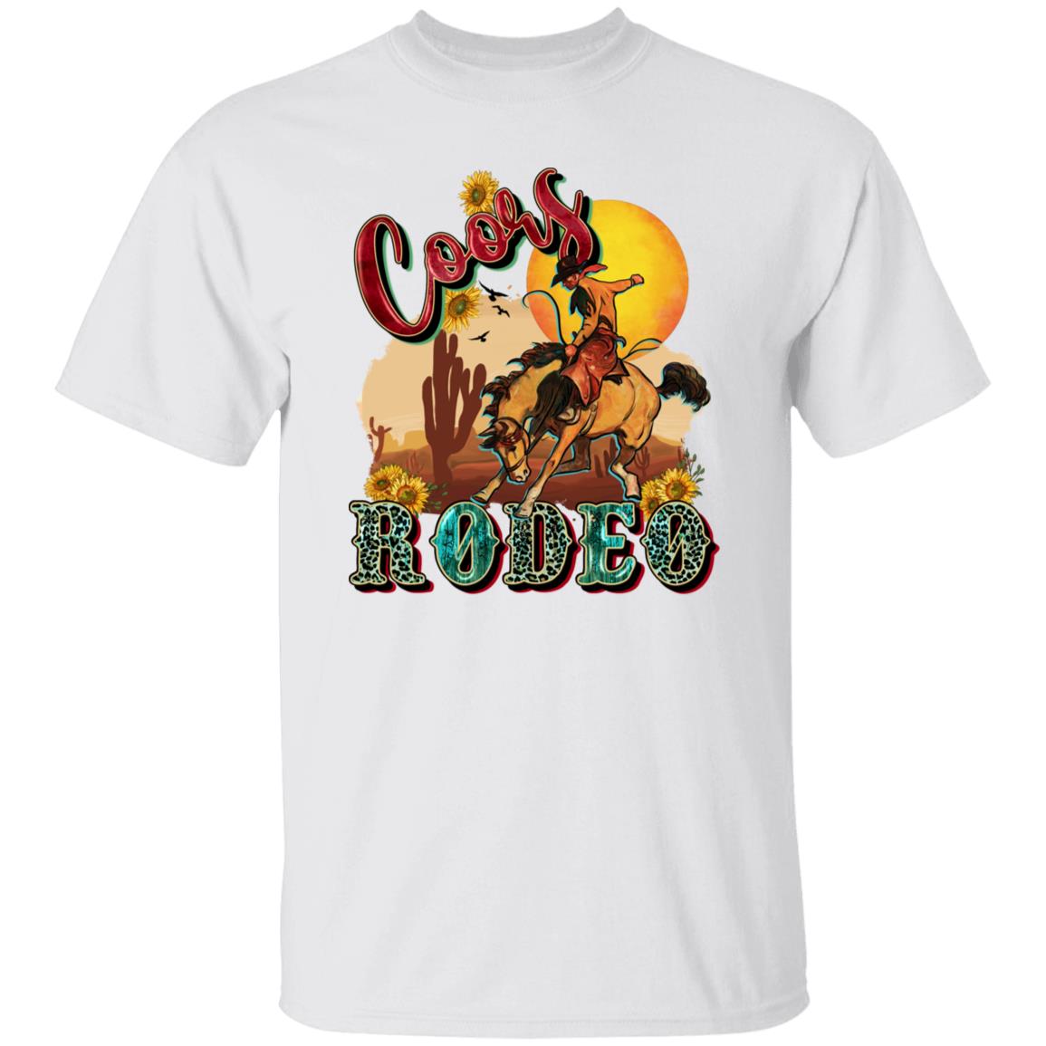 Coors Rodeo T-Shirt Western Texas Rodeo cowboy Unisex tee White Sand Sport Grey-Family-Gift-Planet