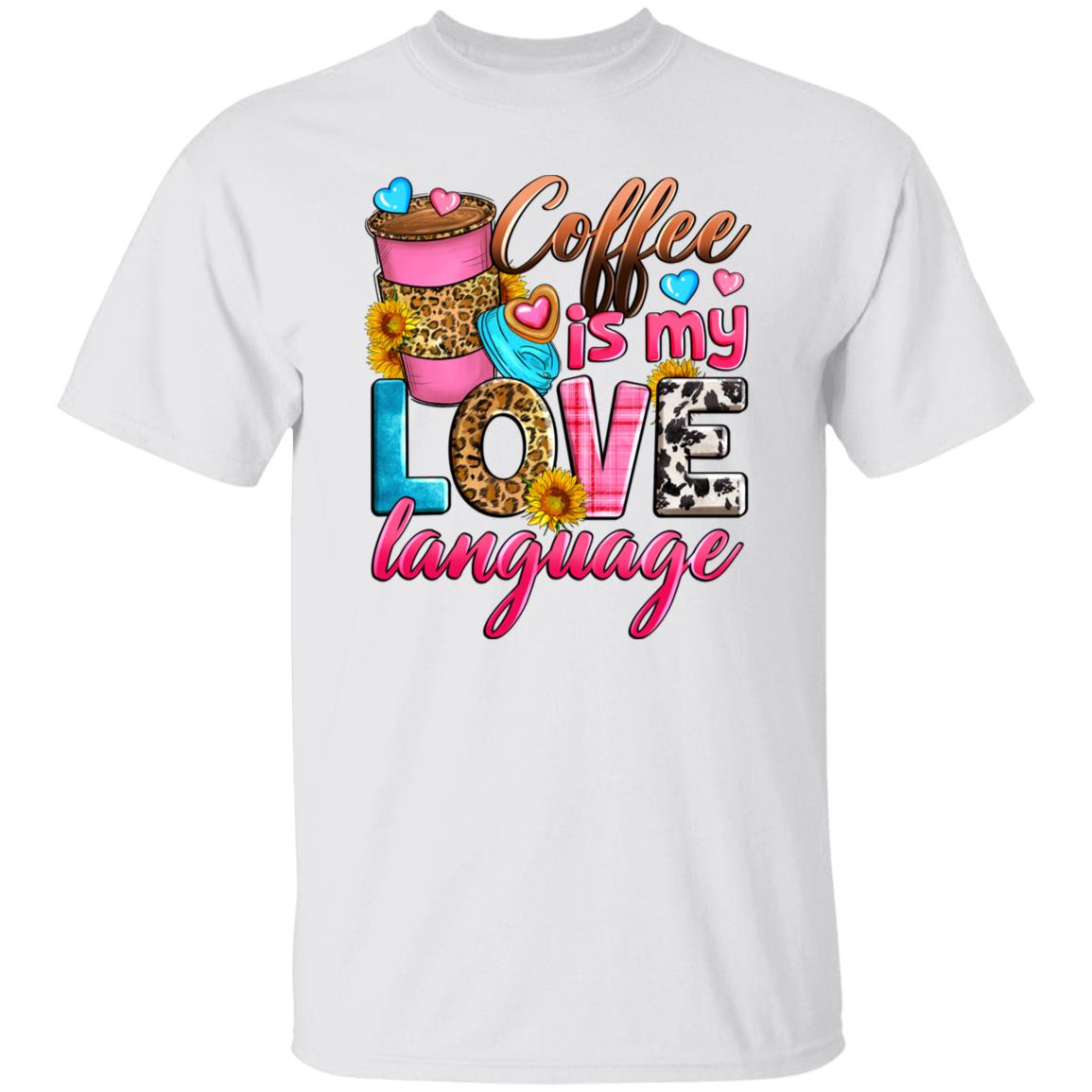 Coffee is my love language T-Shirt Barista coffee lover Unisex tee White Sand Sport Grey-Family-Gift-Planet