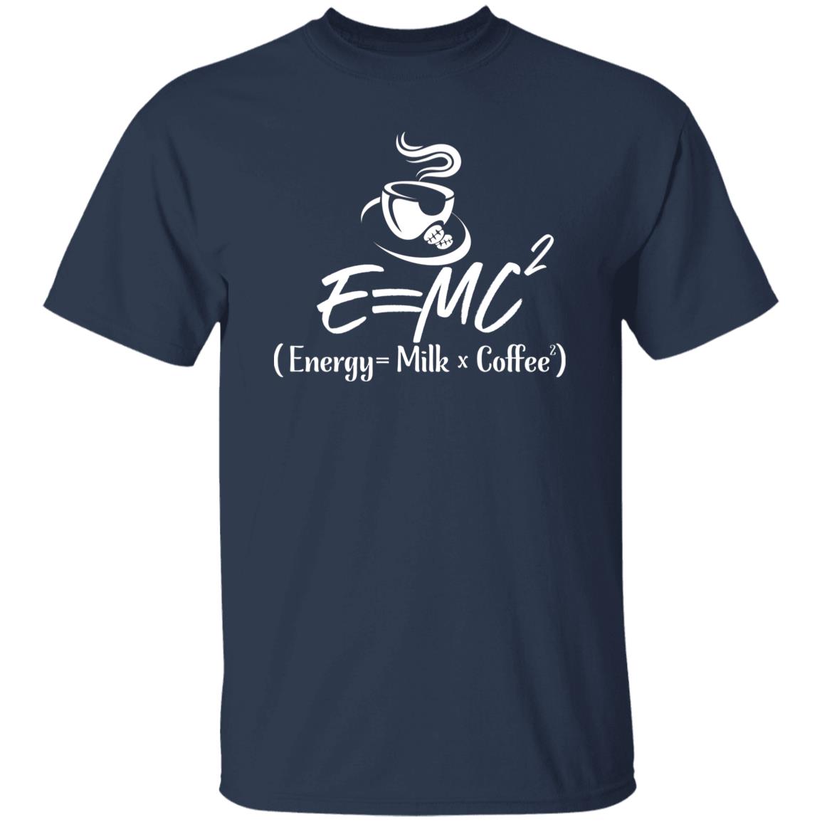 Energy Milk Coffee Unisex shirt gift scientist coffee lover tee black navy dark heather-Navy-Family-Gift-Planet