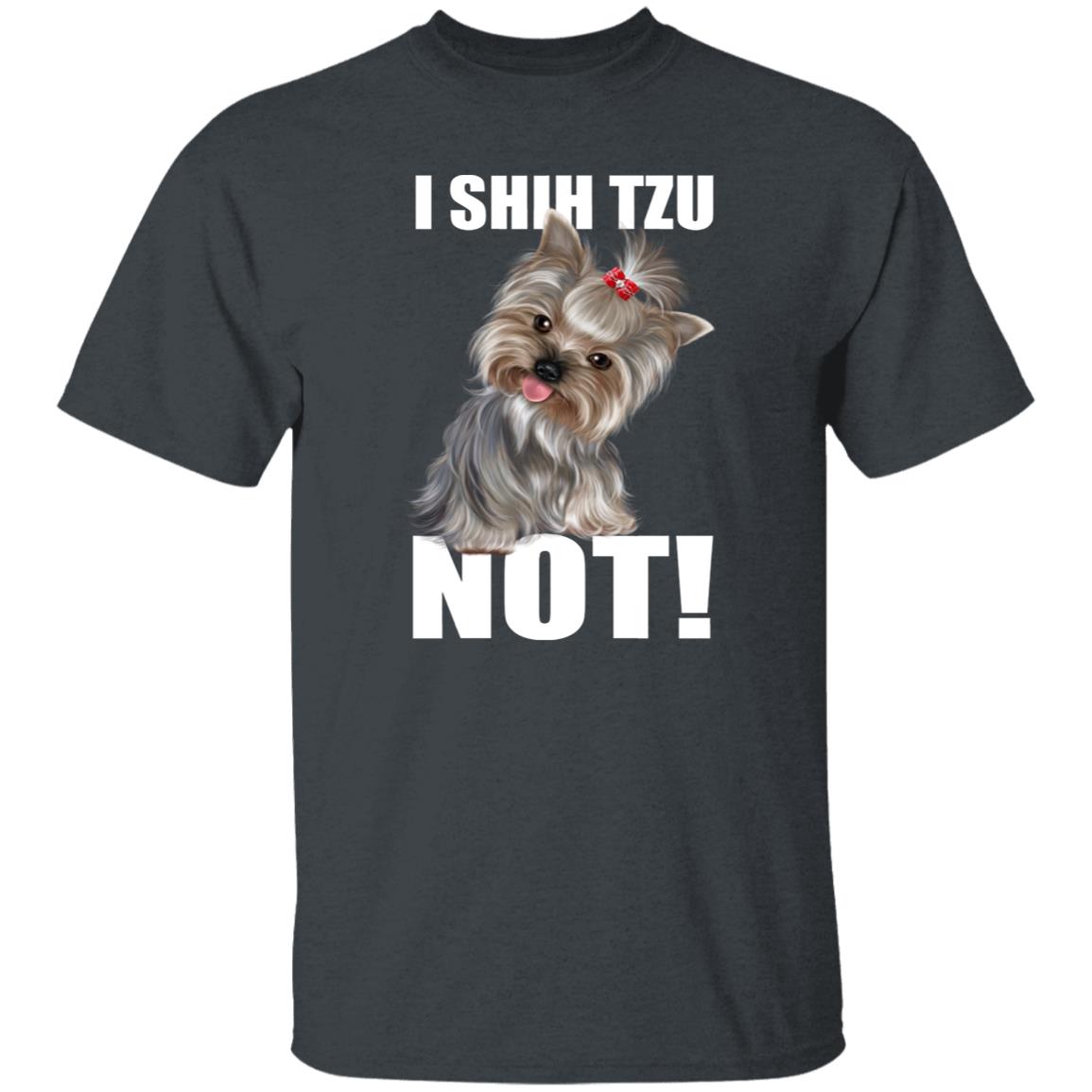 I shih tzu not Unisex T-Shirt gift Shih tzu dog owner tee black dark heather-Family-Gift-Planet