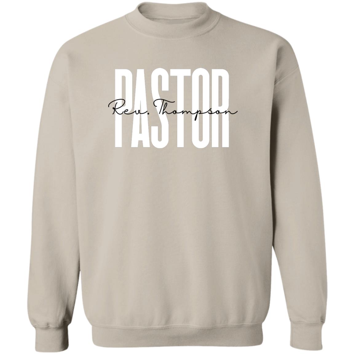 Personalized Pastor Unisex Sweatshirt, Custom Name church pastor Crewneck Sand-Sand-Family-Gift-Planet