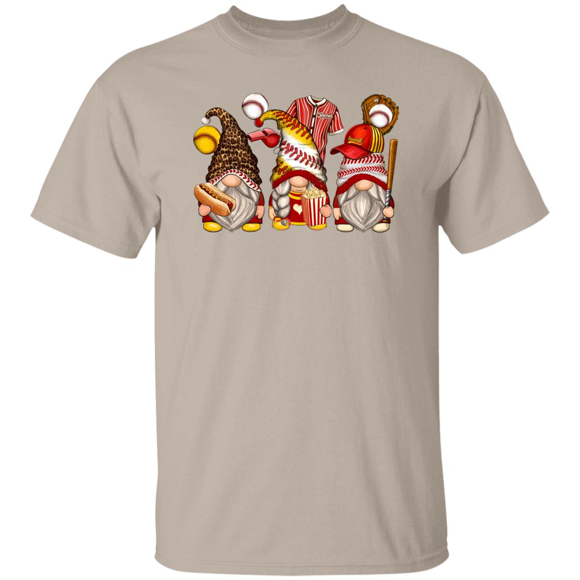 Baseball and softball Gnomes Unisex shirt softball player Christmas gift White Sand-Family-Gift-Planet