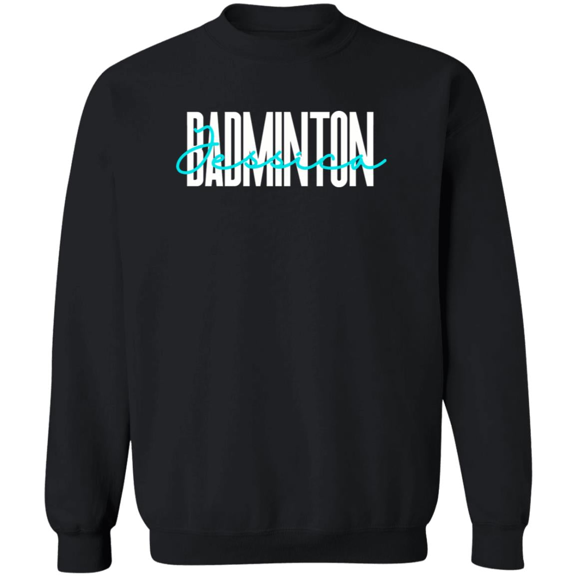 Personalized Badminton Unisex Sweatshirt Custom name badminton player Sand Black Dark Heather-Family-Gift-Planet