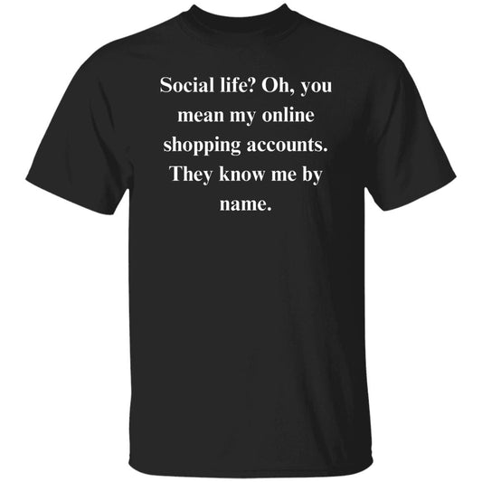 Introvert Sarcastic Unisex T-Shirt gift for a friend Humorous tee Black shopping joke-Black-Family-Gift-Planet