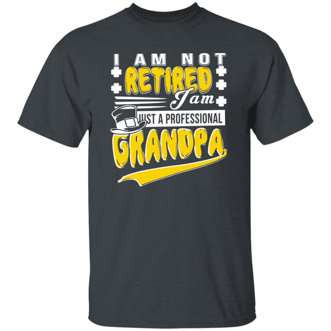 Professional Grandpa Shamrocks St Patrick Day Unisex t-shirt 4XL 5XL 6XL-Dark Heather-Family-Gift-Planet