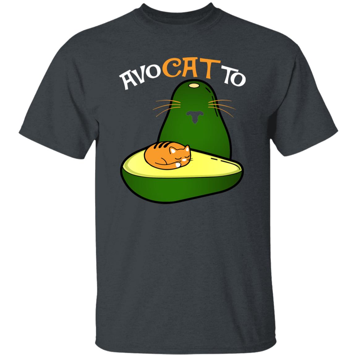 Avocatto T-Shirt gift Avocado Kitten lover Cat mom Unisex Tee Black Navy Dark Heather-Family-Gift-Planet