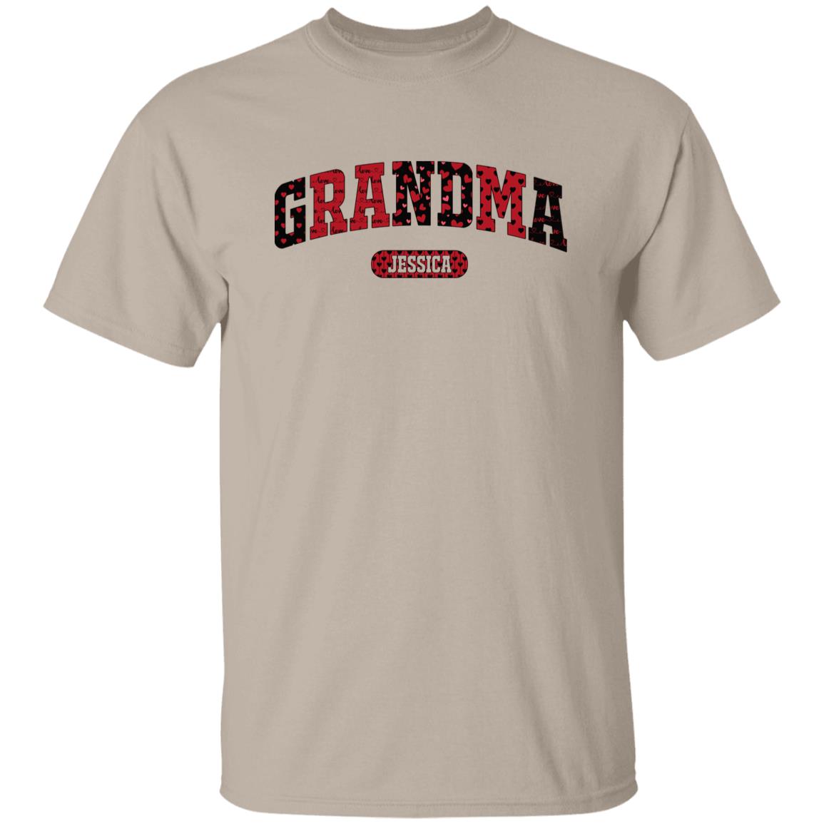 Personalized Grandma Valentine's Day Unisex T-Shirt Custom name grandmother heart love-Family-Gift-Planet