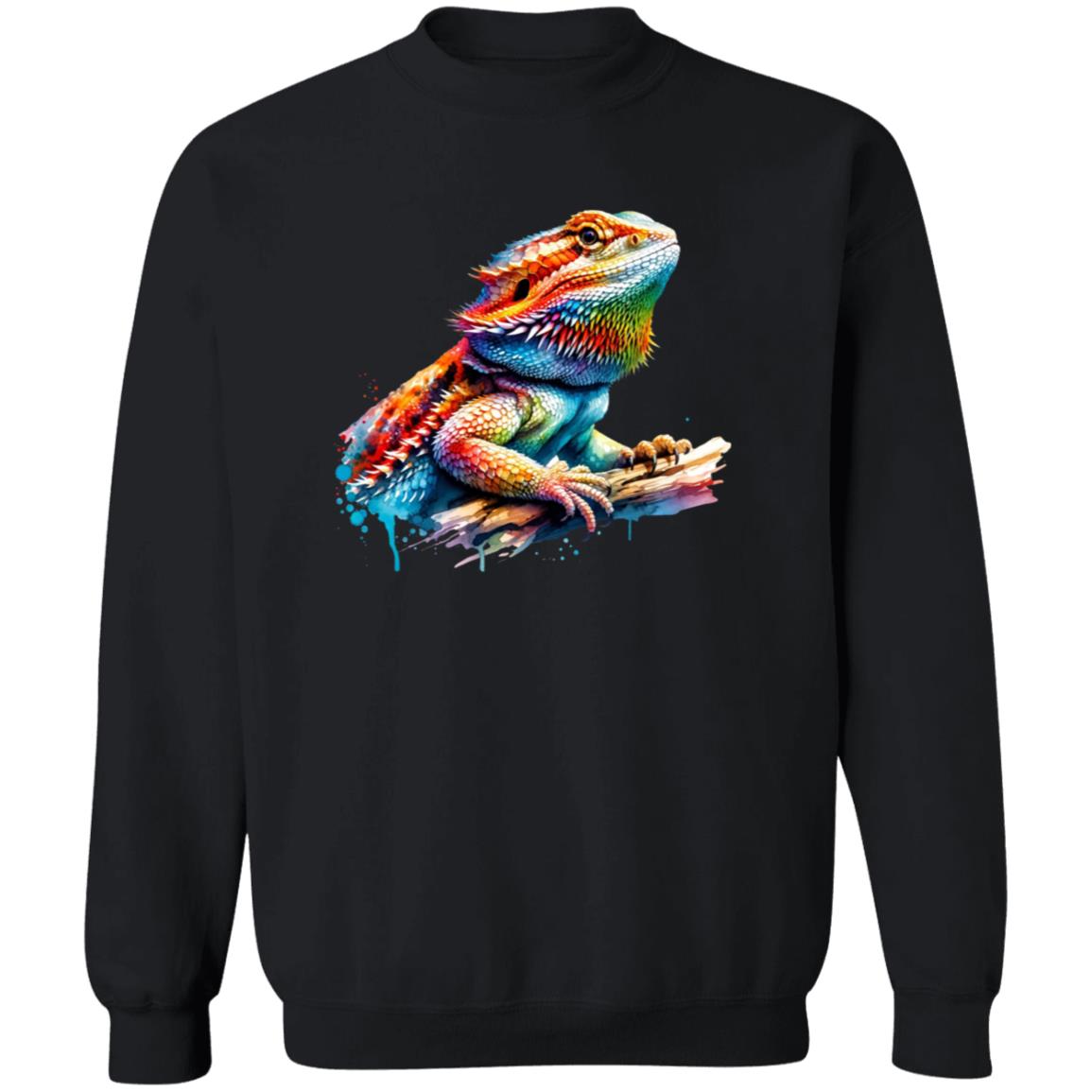 Colorful Bearded Dragon mama Unisex Sweatshirt Black Navy Dark Heather-Family-Gift-Planet