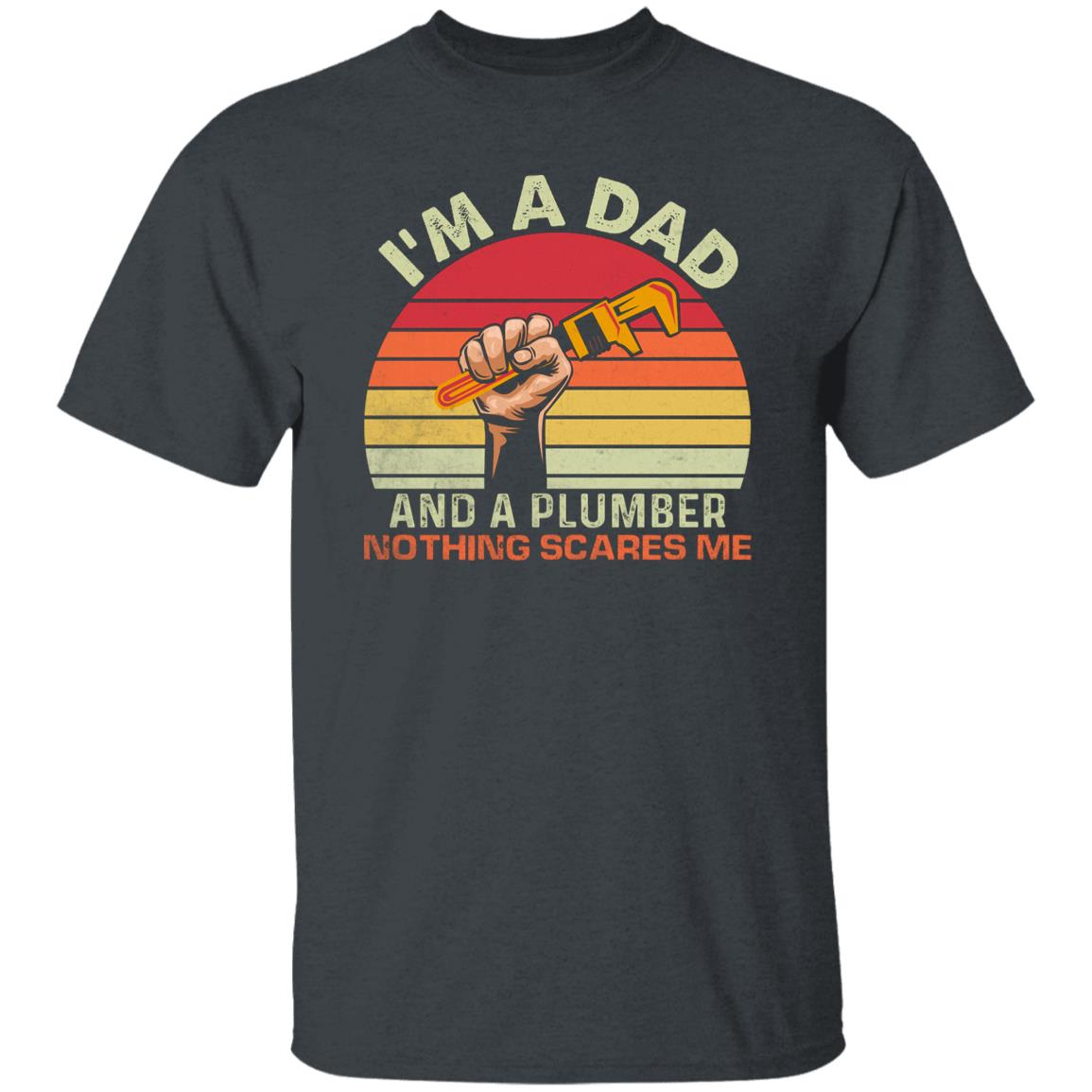 I'm A Dad And A Plumber shirt plumber father tee black navy dark heather-Dark Heather-Family-Gift-Planet
