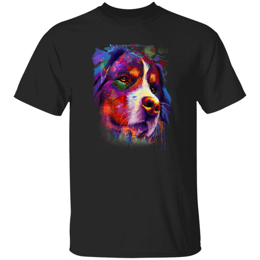 Watercolor painting Bernese Mountain dog Unisex shirt S-2XL black navy dark heather-Black-Family-Gift-Planet