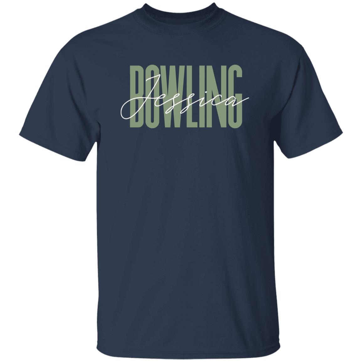 Bowling T-Shirt gift Bowling party Bowler Customized Unisex tee Black Navy Dark Heather-Family-Gift-Planet