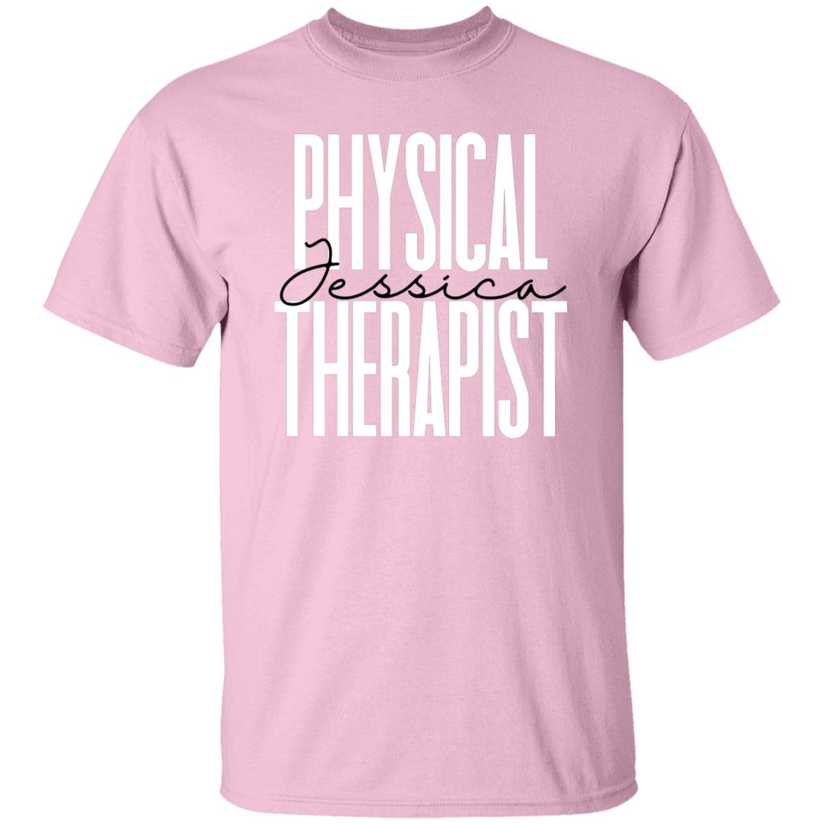 Personalized Physical therapist T-shirt gift Physical therapy Unisex Tee Sand Pink Light Blue-Family-Gift-Planet