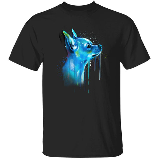 Watercolor Chihuahua dog Unisex shirt S-2XL black navy dark heather-Black-Family-Gift-Planet