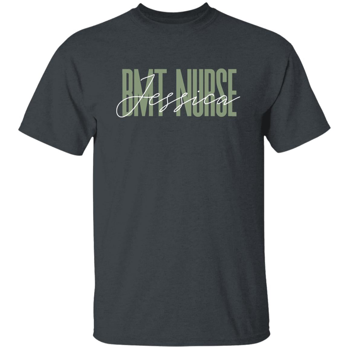 BMT nurse T-Shirt gift Bone Marrow Transplant RN Customized Unisex tee Black Navy Dark Heather-Family-Gift-Planet