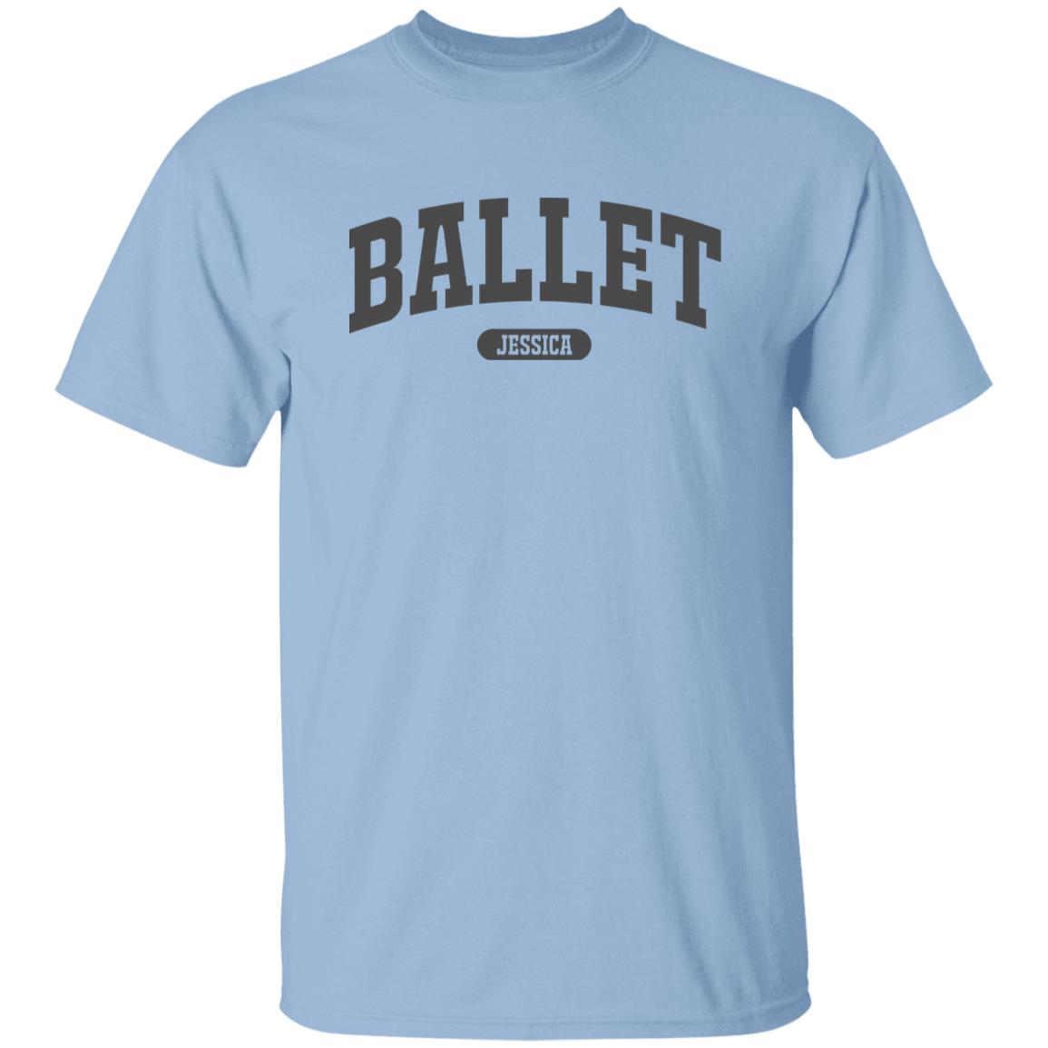 Ballet Personalized Unisex T-shirt Custom Ballerina White Sand Light Blue-Family-Gift-Planet