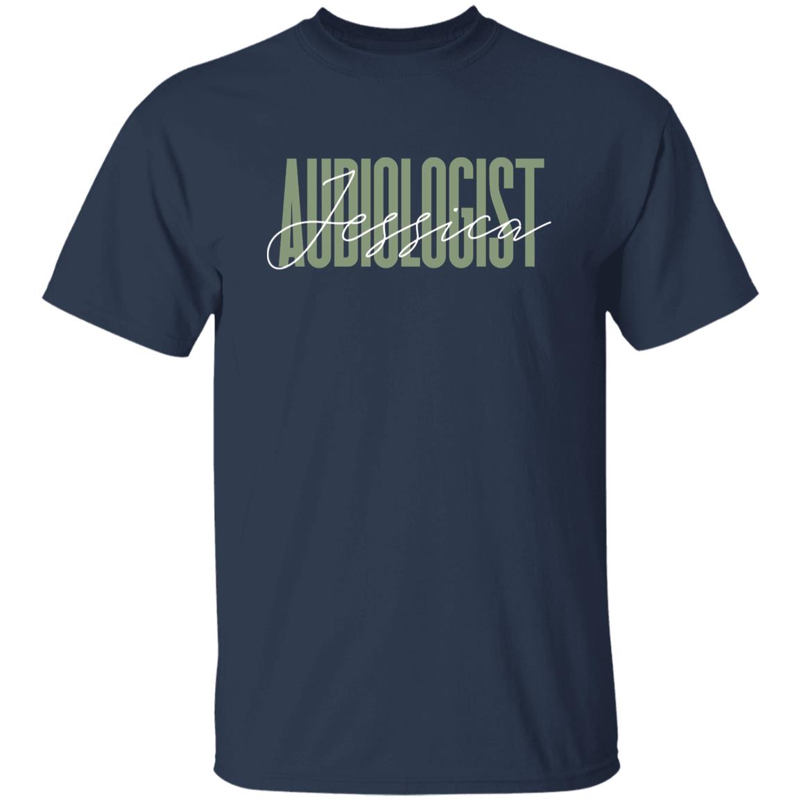 Audiologist T-Shirt gift Audiology audiometrist Customized Unisex tee Black Navy Dark Heather-Family-Gift-Planet