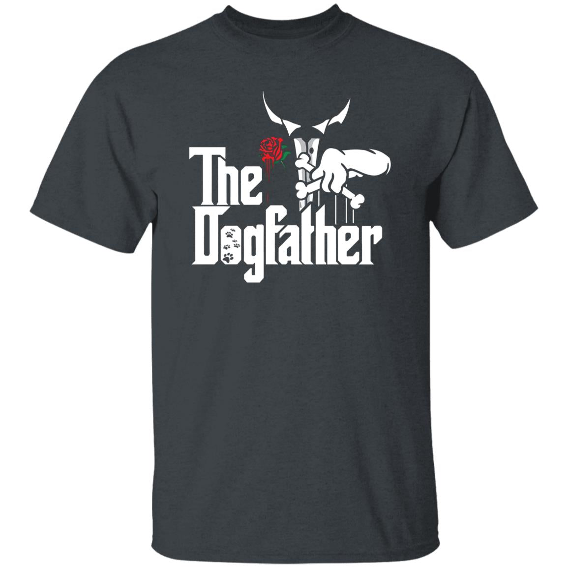 The Dogfather T-Shirt gift Dog dad dog owner Unisex tee Black Navy Dark Heather-Dark Heather-Family-Gift-Planet