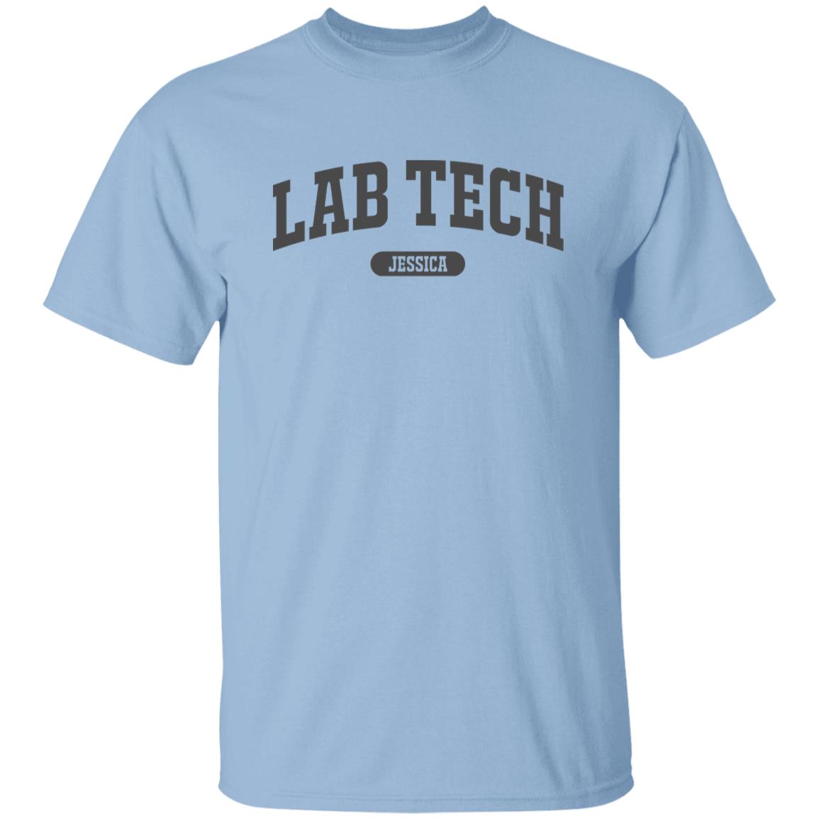 Lab tech Personalized Unisex T-shirt Custom Laboratory Technician White Sand Light Blue-Family-Gift-Planet