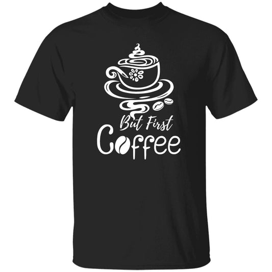 But first coffee Unisex shirt gift one line coffee lover tee black navy dark heather-Black-Family-Gift-Planet