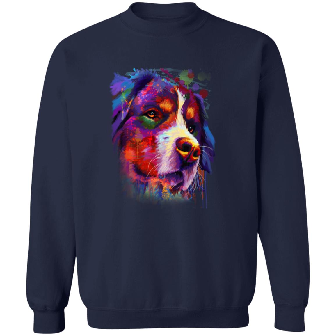 Artistic Bernese mountain dog Unisex Crewneck Sweatshirt digital Art-Family-Gift-Planet