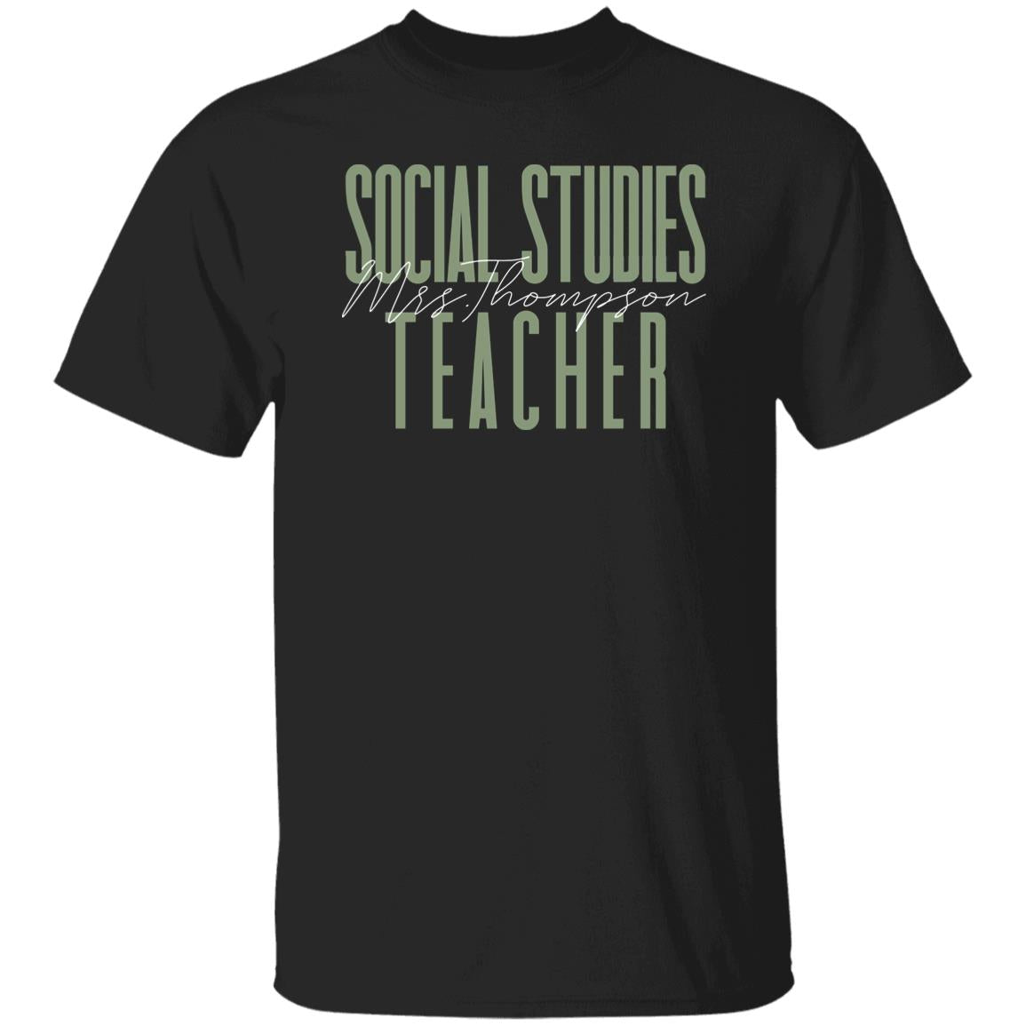 Social Studies teacher T-Shirt gift Customized Unisex tee Black Navy Dark Heather-Family-Gift-Planet