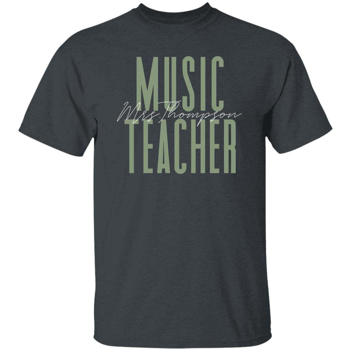 Music teacher T-Shirt gift Musician Orchestra teacher Customized Unisex tee Black Navy Dark Heather-Family-Gift-Planet