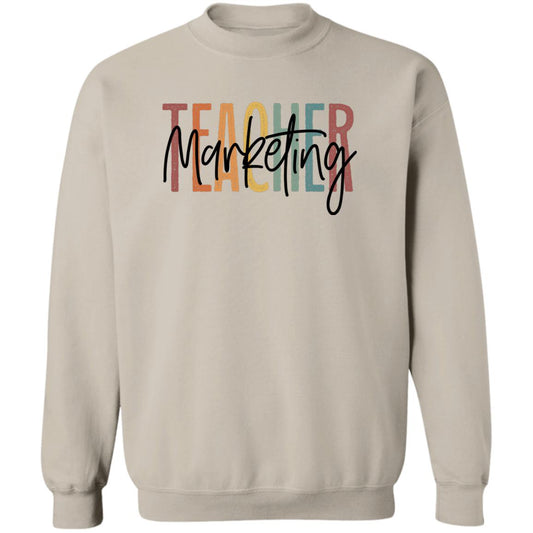 Marketing teacher Sweatshirt Crewneck Unisex Gildan Sand Ash S-2XL-Sand-Family-Gift-Planet