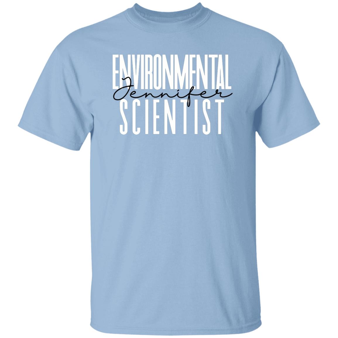 Personalized Environmental Scientist Unisex T-shirt Custom Name Sand Blue Pink-Family-Gift-Planet