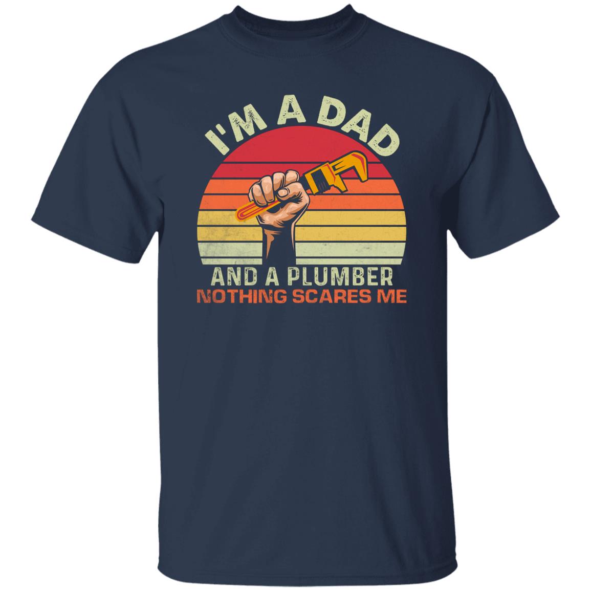 I'm A Dad And A Plumber shirt plumber father tee black navy dark heather-Navy-Family-Gift-Planet