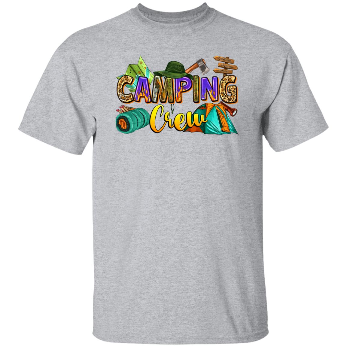 Camping crew T-Shirt Summer camp squad Unisex tee White Sand Sport Grey-Family-Gift-Planet