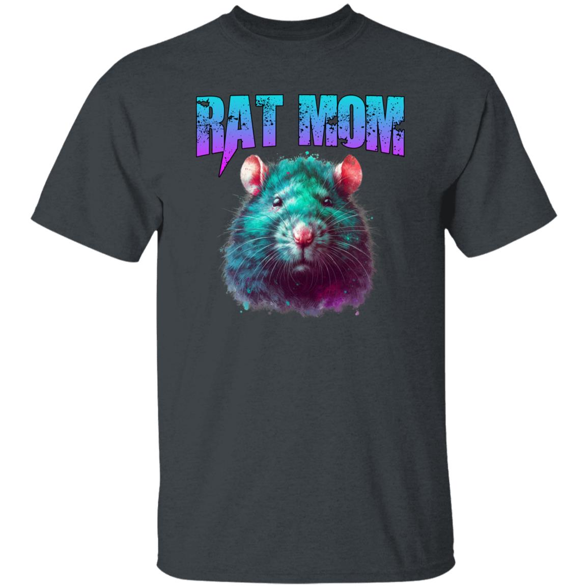 Rat mom T-Shirt Rat owner rat girl Unisex tee Black Navy Dark Heather-Family-Gift-Planet