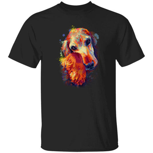 Watercolor Cocker Spaniel dog Unisex shirt S-2XL black navy dark heather-Black-Family-Gift-Planet