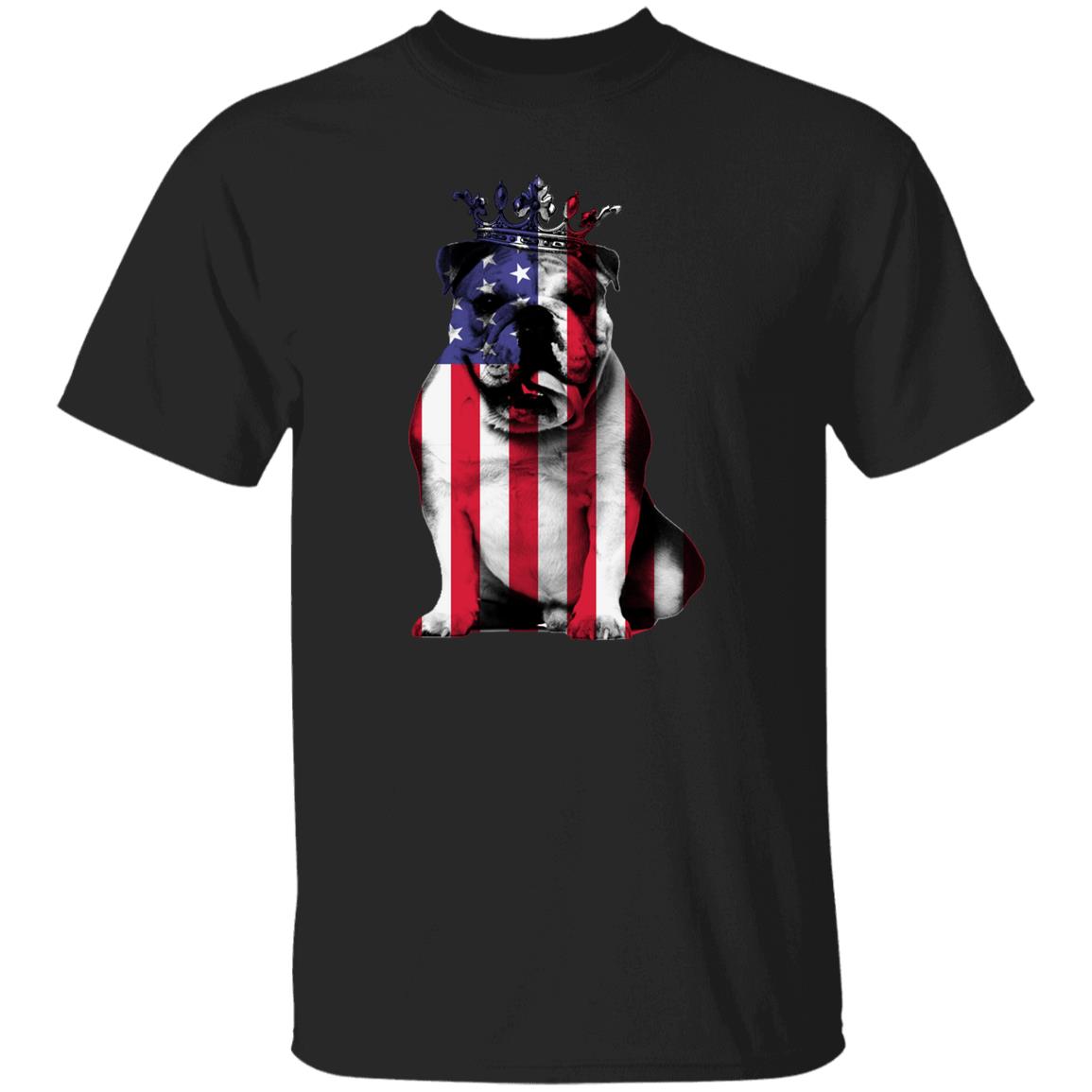 Dog Us Flag T-Shirt gift American Bulldog Dog mom Unisex tee Black Navy Dark Heather-Family-Gift-Planet