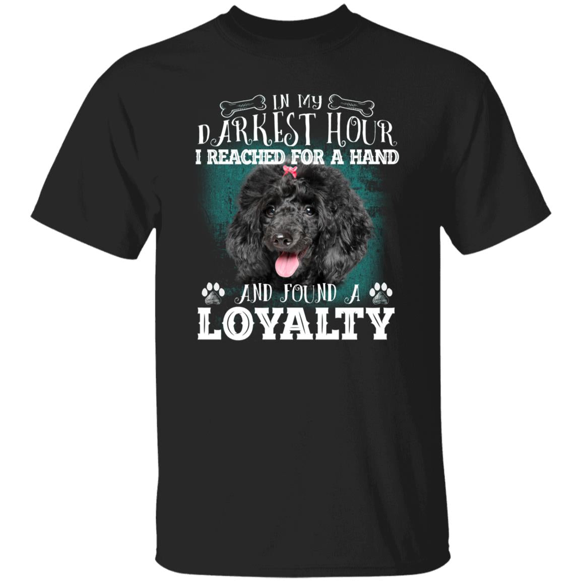 I reach for a hand and found a loyalty T-Shirt gift Poodle Dog mom Unisex tee Black Navy Dark Heather-Family-Gift-Planet