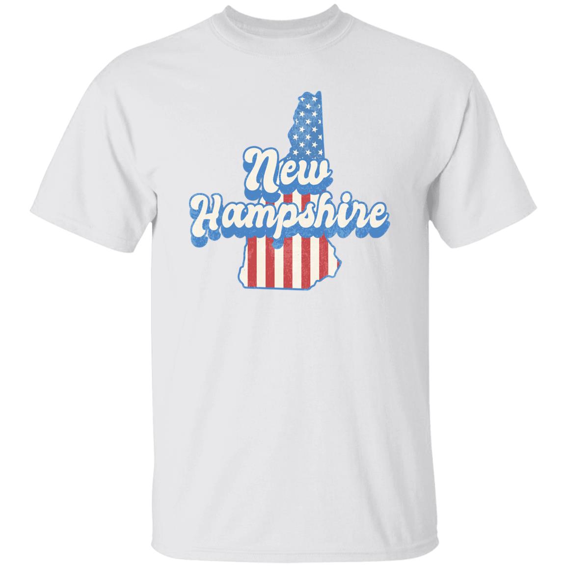 New Hampshire US flag Unisex T-Shirt American patriotic NH state tee White Ash Blue-White-Family-Gift-Planet