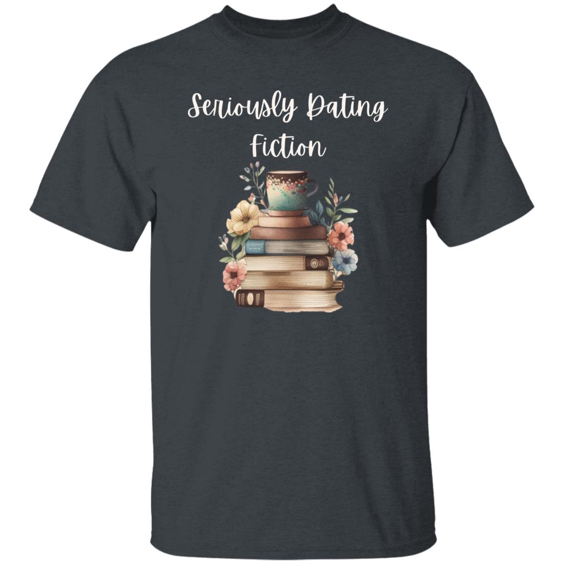 Seriously dating Fiction Unisex Tshirt reader Valentine's Day tee Black Dark Heather Navy-Dark Heather-Family-Gift-Planet