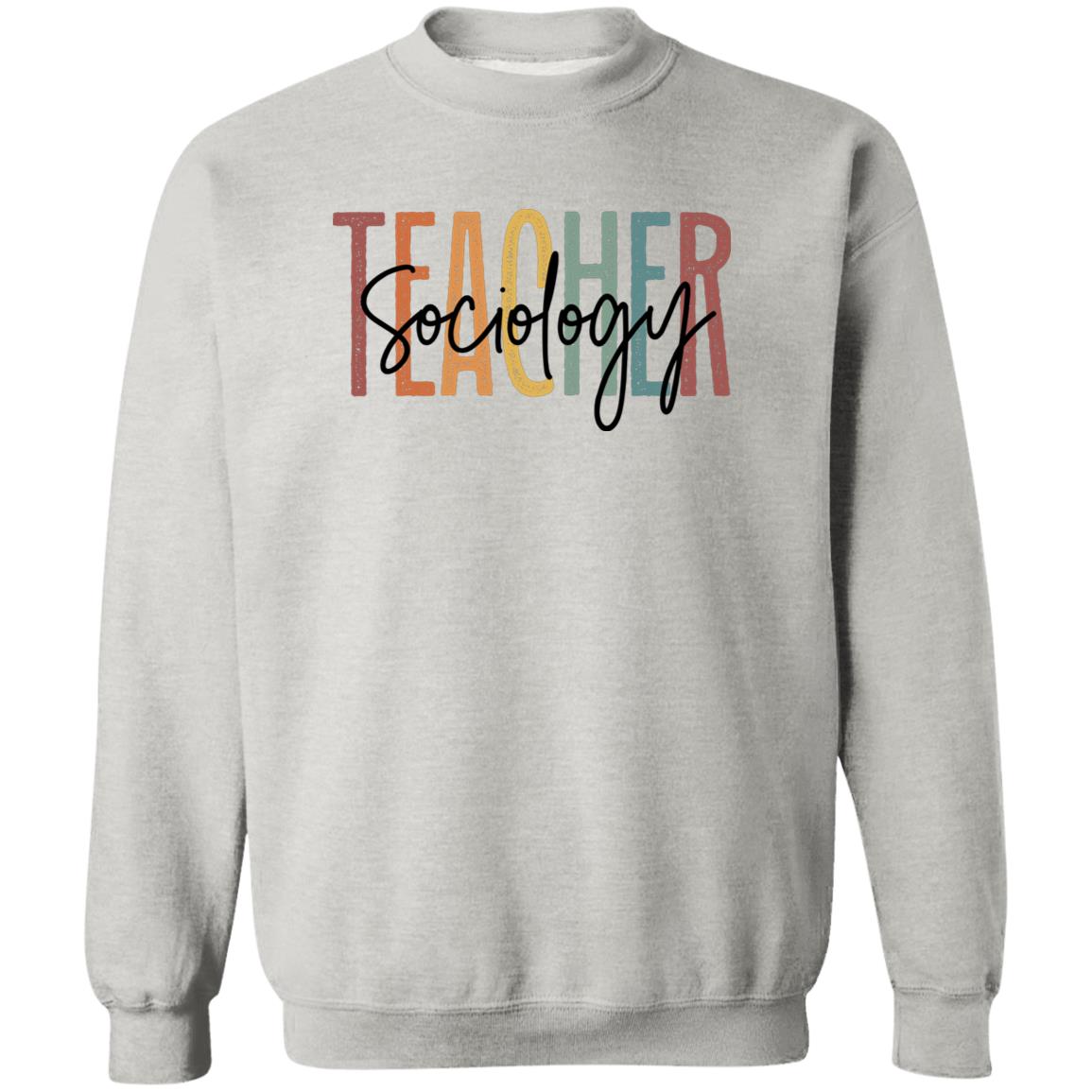 Sociology teacher Sweatshirt Crewneck Unisex Gildan Sand Ash S-2XL-Ash-Family-Gift-Planet