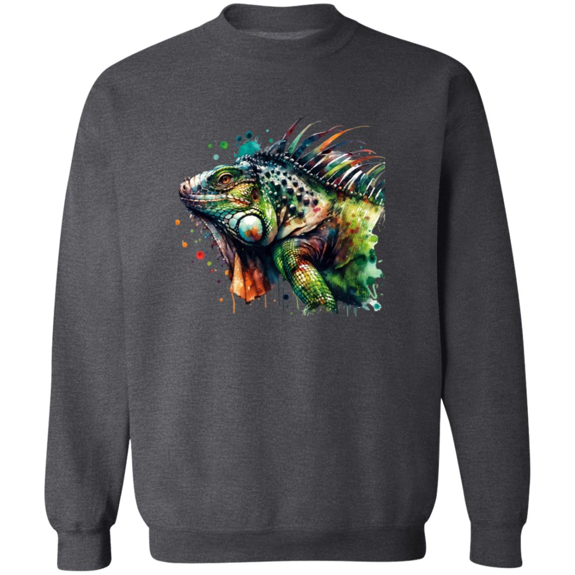 Iguana mama Color Splash Unisex Sweatshirt Black Navy Dark Heather-Family-Gift-Planet