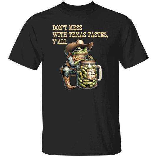 Don't mess with Texas tastes funny Texas Unisex T-shirt Texas pickles tee Black Navy Dark Heather-Black-Family-Gift-Planet