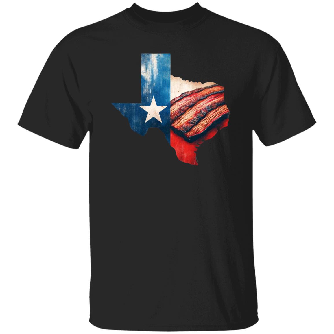 Texas state flag Barbeque Unisex T-shirt Texas beacon tee Black Navy Dark Heather-Family-Gift-Planet