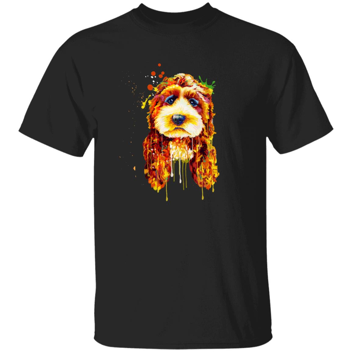 Watercolor painting Poodle dog Unisex shirt S-2XL black navy dark heather-Black-Family-Gift-Planet