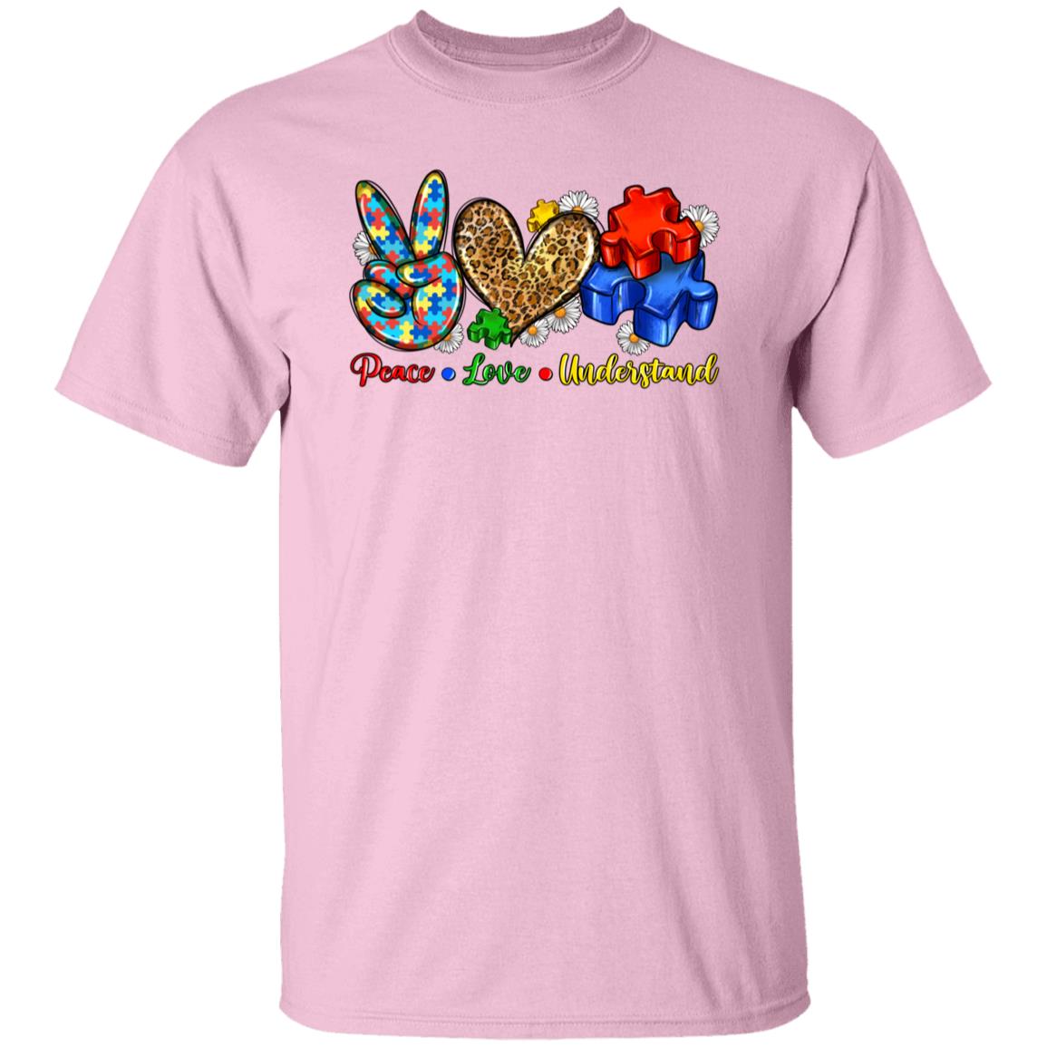 Peace Love Understand T-shirt gift Autism awareness autism mama tee-Family-Gift-Planet